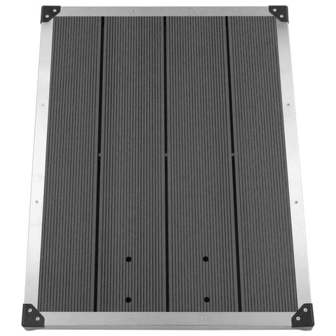 Outdoor Shower Tray WPC Stainless Steel Grey