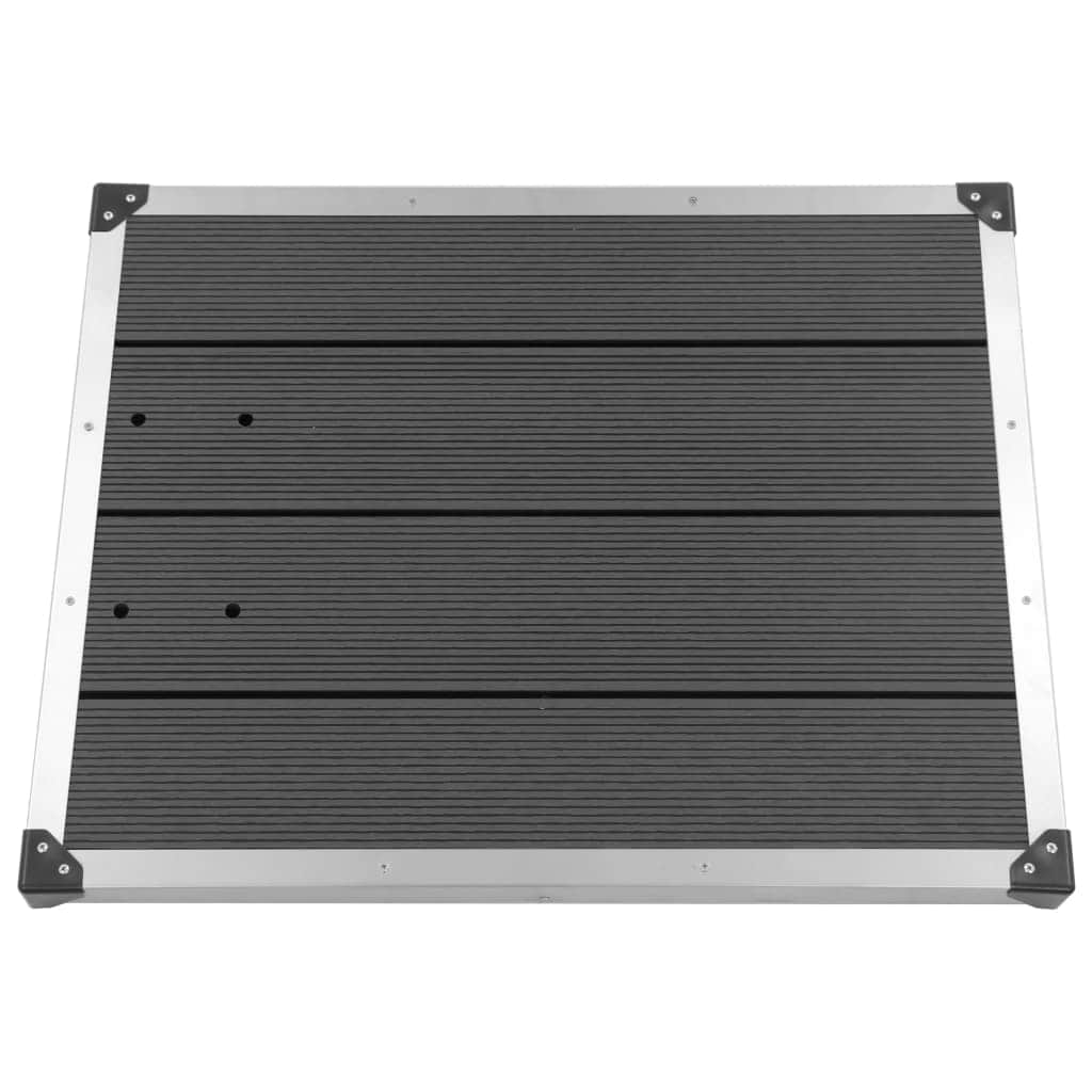 Outdoor Shower Tray WPC Stainless Steel Grey