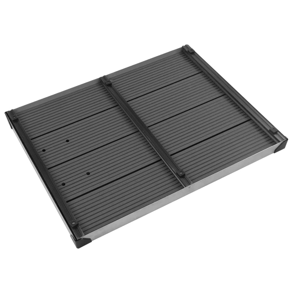 Outdoor Shower Tray WPC Stainless Steel Grey