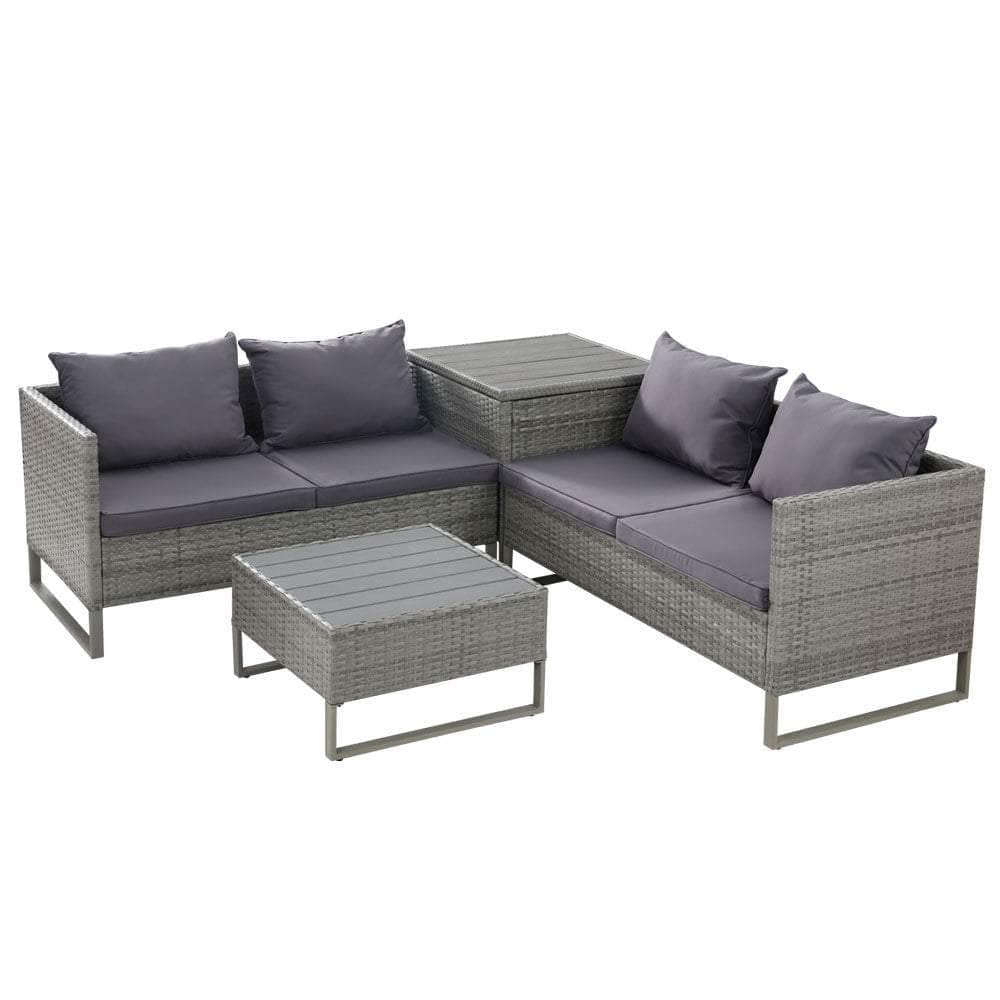 Outdoor Sofa Furniture Garden Couch Lounge Set Patio Wicker Table Chairs