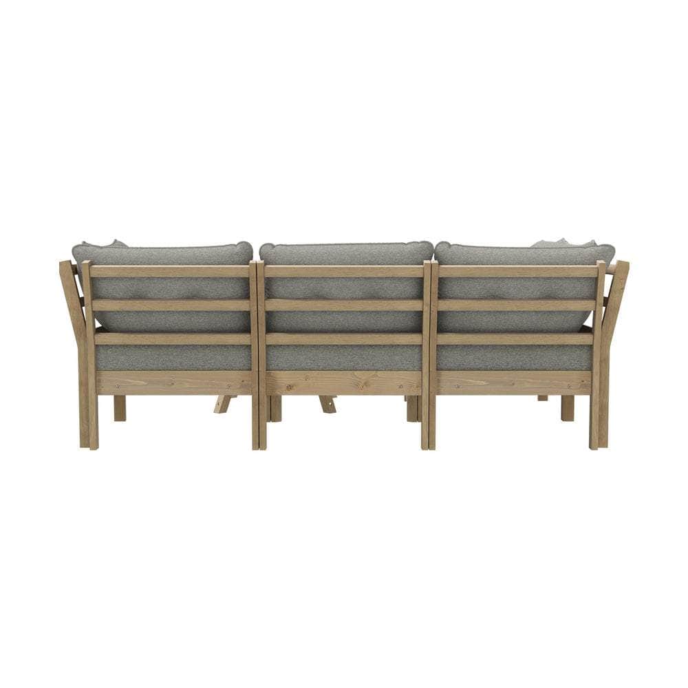Outdoor Sofa Set 4 Seater Lounge 1 Coffee Table Beige