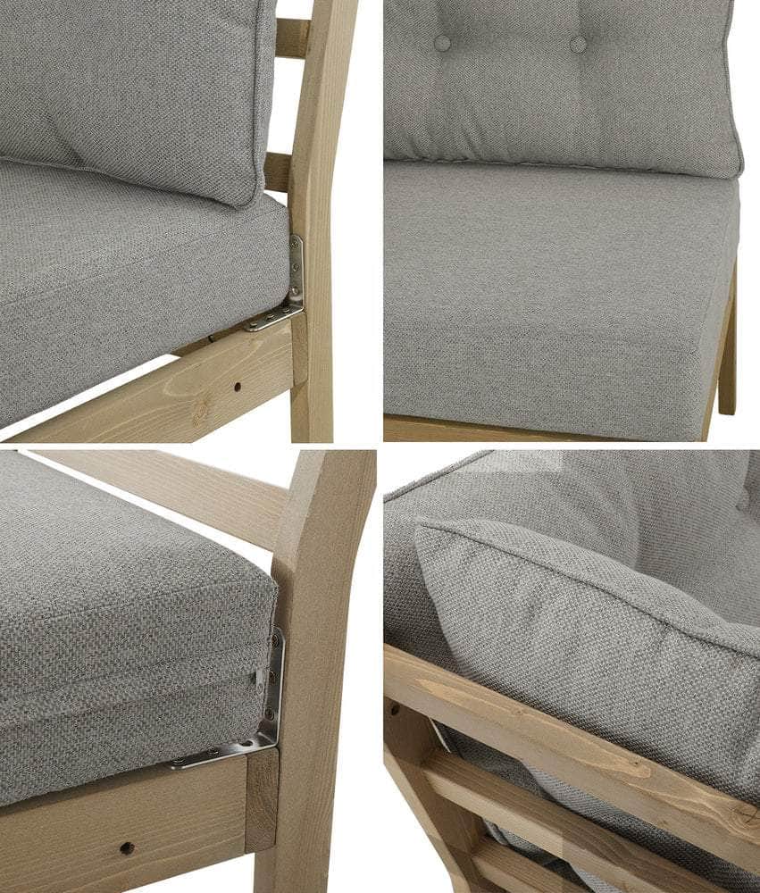 Outdoor Sofa Set 4 Seater Lounge 1 Coffee Table Beige