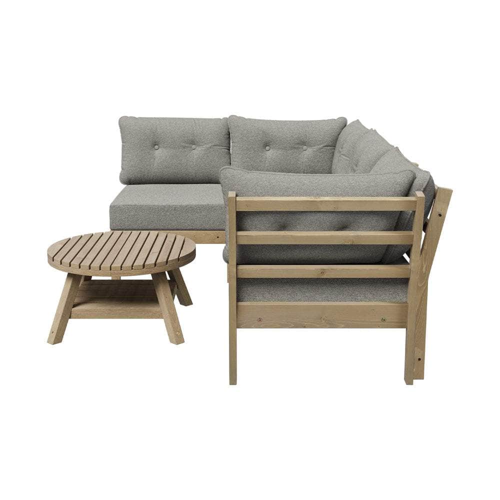 Outdoor Sofa Set 4 Seater Lounge 1 Coffee Table Beige