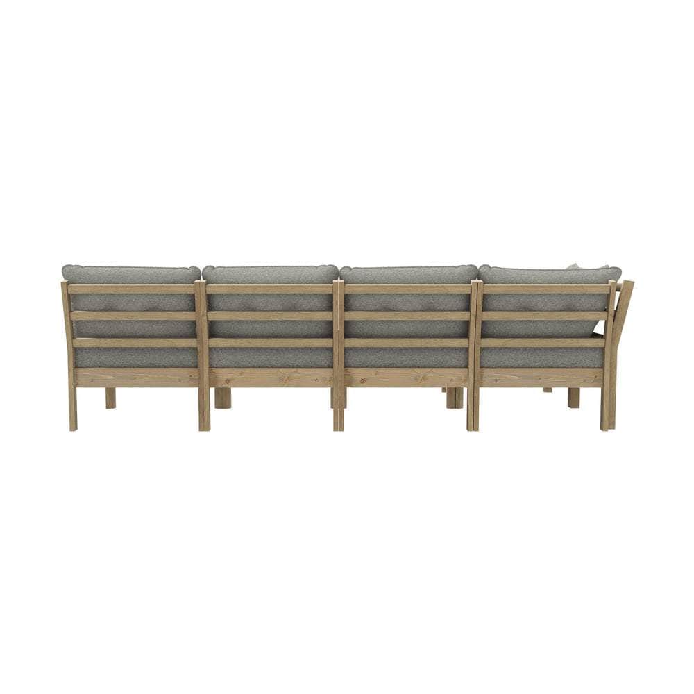 Outdoor Sofa Set 4 Seater Lounge 1 Coffee Table Beige