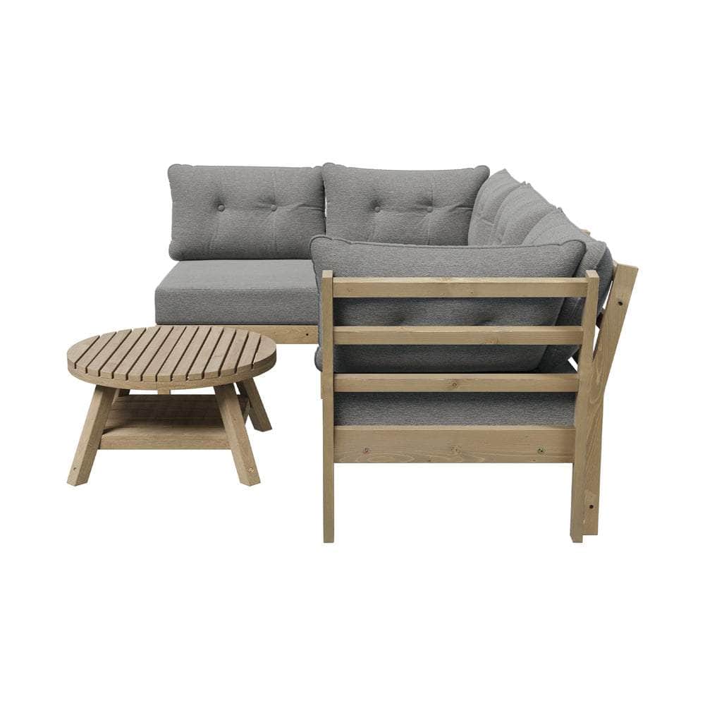 Outdoor Sofa Set 4 Seater Lounge Setting Patio Furniture - Grey & Green