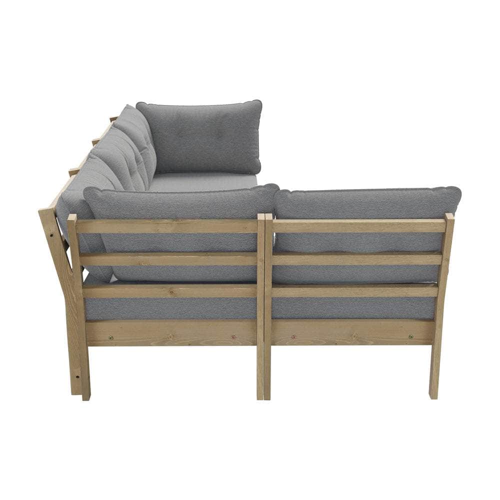 Outdoor Sofa Set 4 Seater Lounge Setting Patio Furniture - Grey & Green