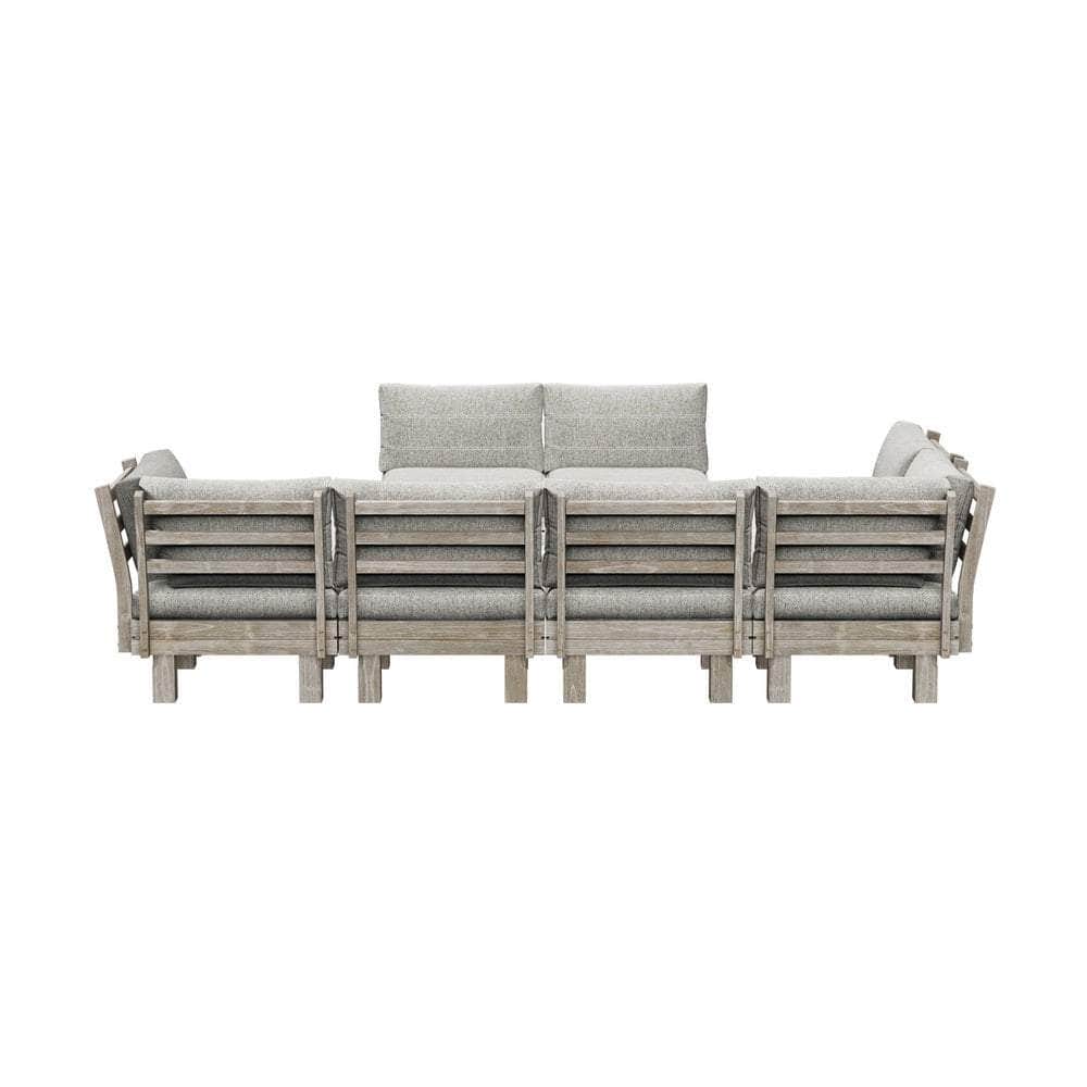 Outdoor Sofa Set 8 Piece Wooden Lounge Setting Garden