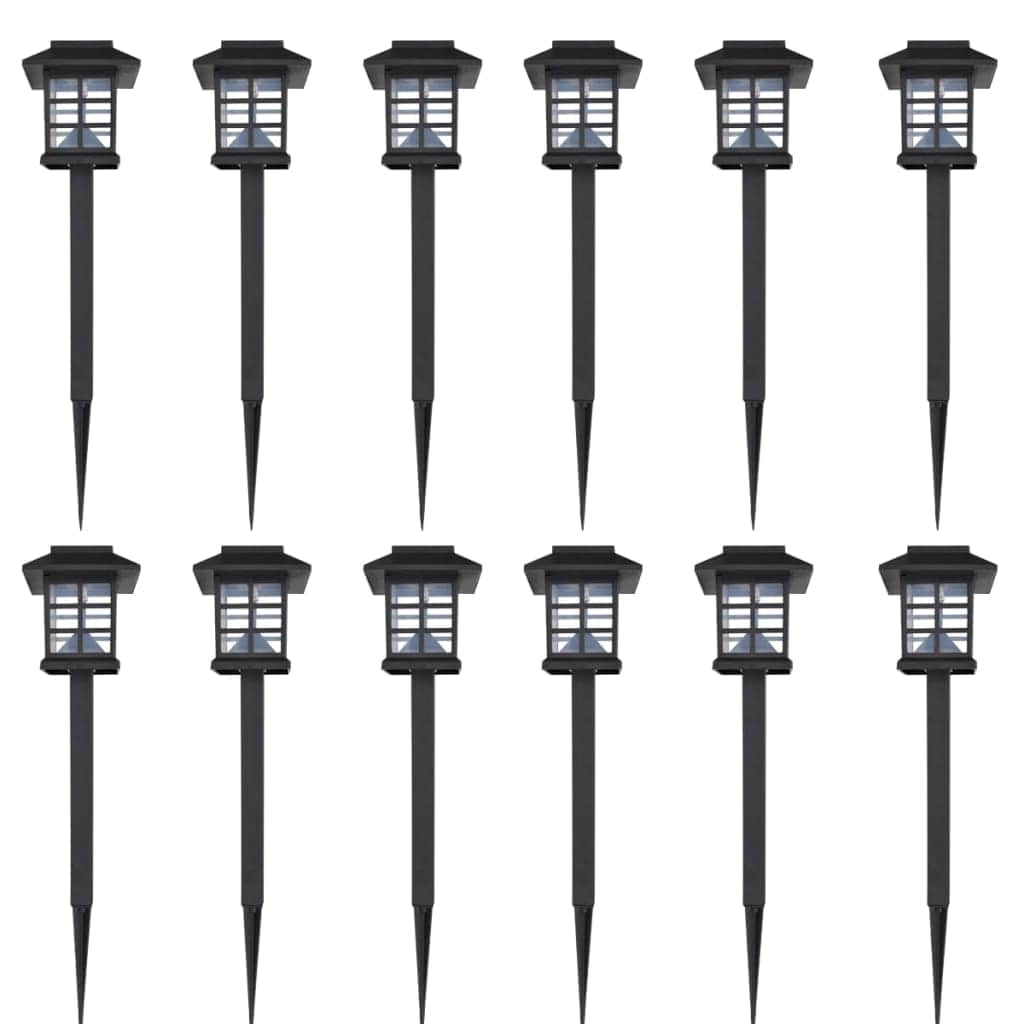 Outdoor Solar Lamp LED Light Set 12 pcs with Spike