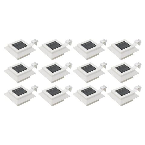 Outdoor Solar Lamps 12 pcs LED Square 12 cm White