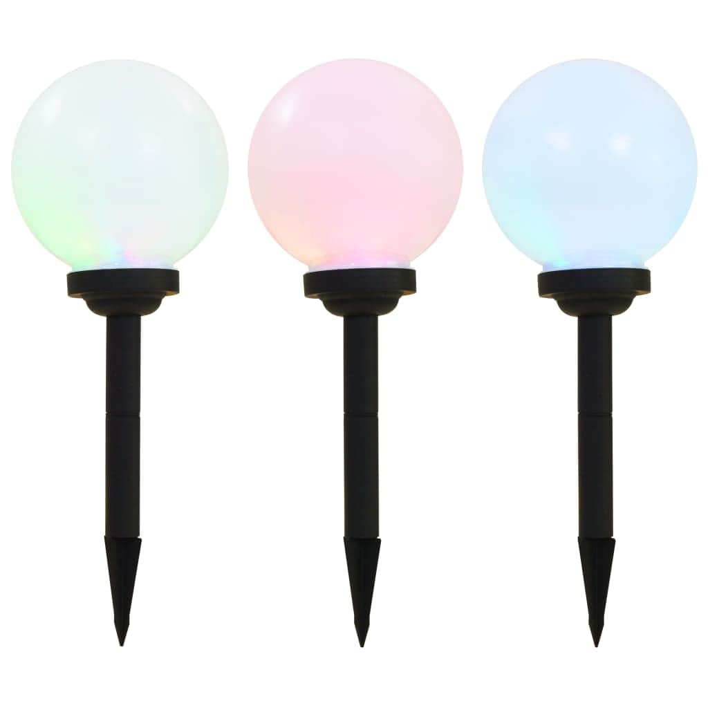 Outdoor Solar Lamps 3 pcs LED Spherical 20 cm RGB - Simple deals