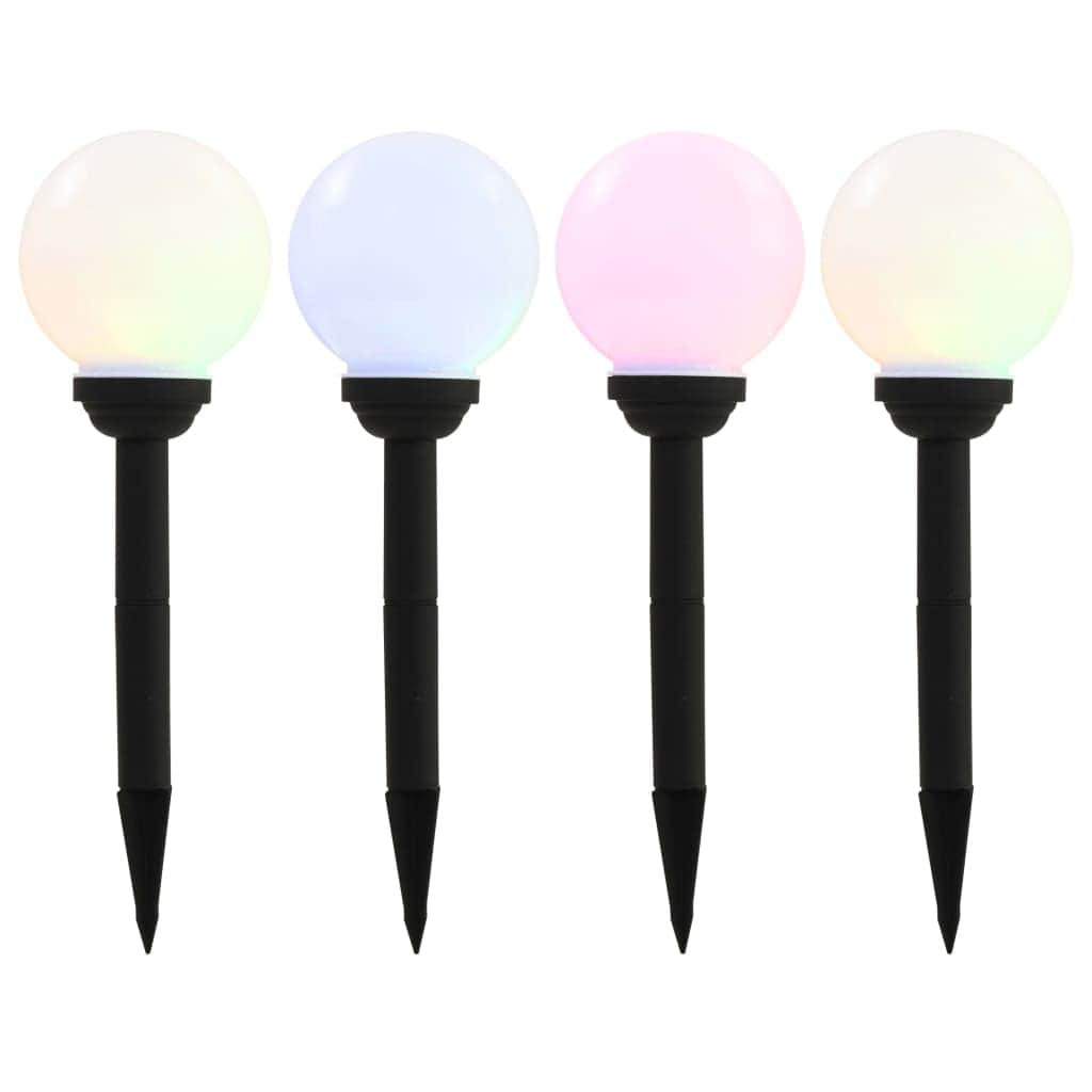 Outdoor Solar Lamps 4 pcs LED Spherical 15 cm RGB - Simple deals