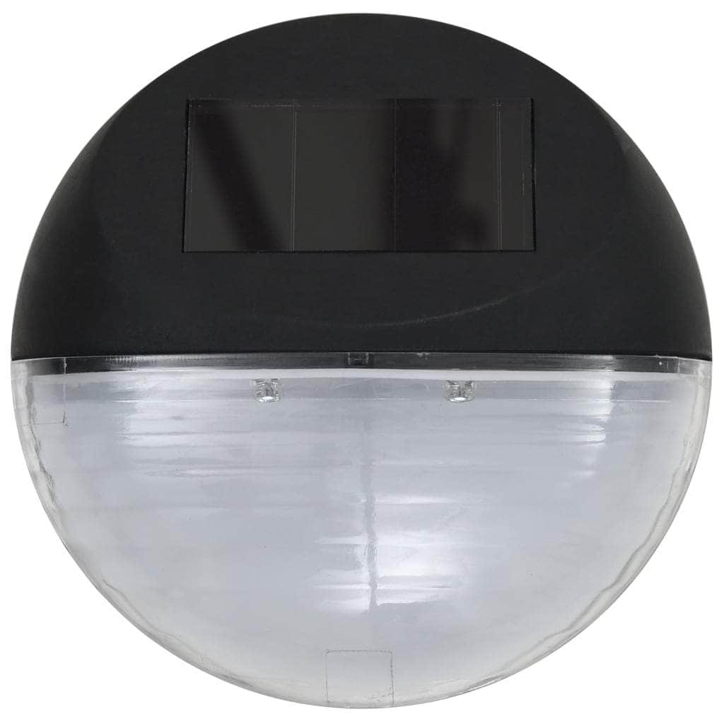 Outdoor Solar Wall Lamps LED 12 pcs Round Black - Simple deals
