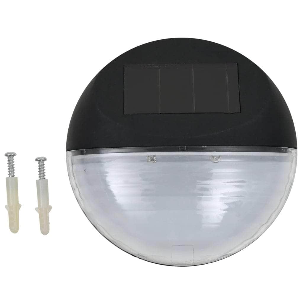 Outdoor Solar Wall Lamps LED 12 pcs Round Black - Simple deals