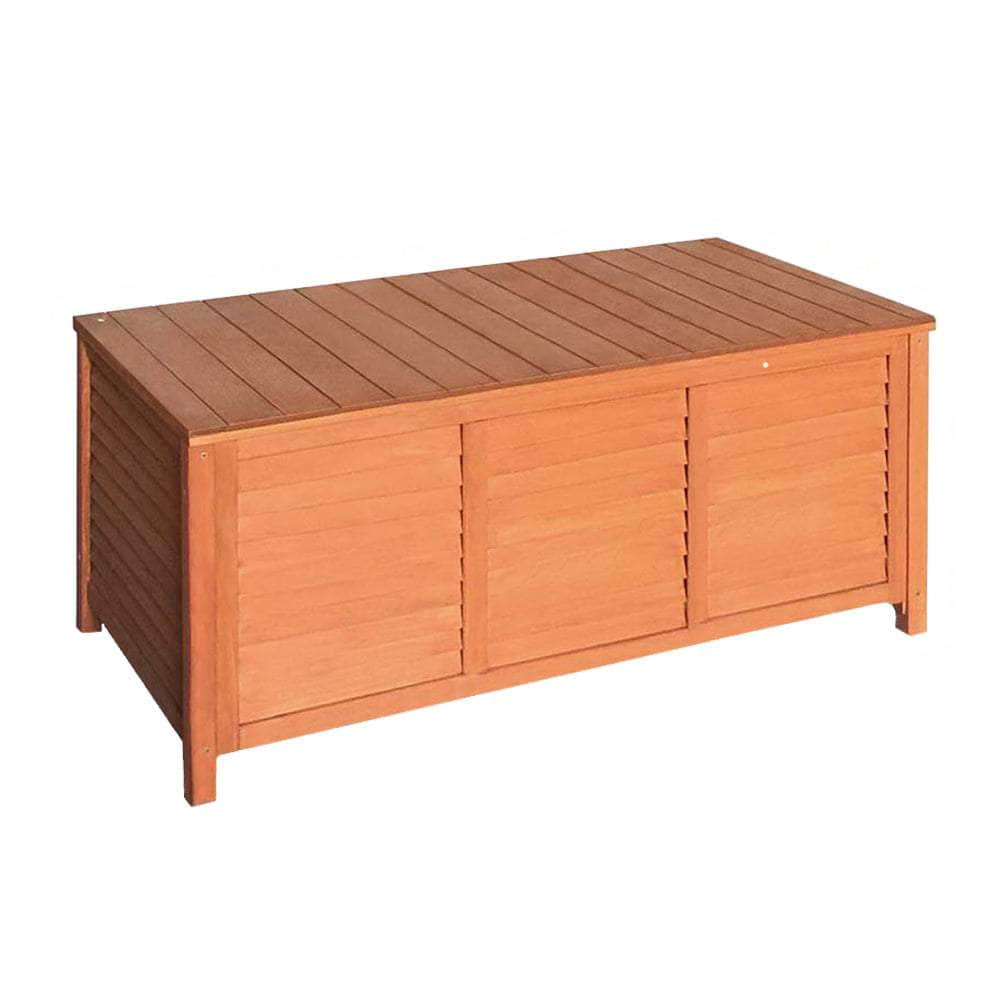 Outdoor Storage Bench Box 210L Wooden Patio Garden Chair Seat