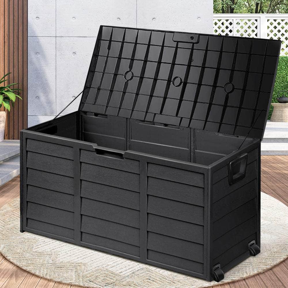 Outdoor Storage Box Cabinet Container Garden Chest Deck Tool Lockable 290L