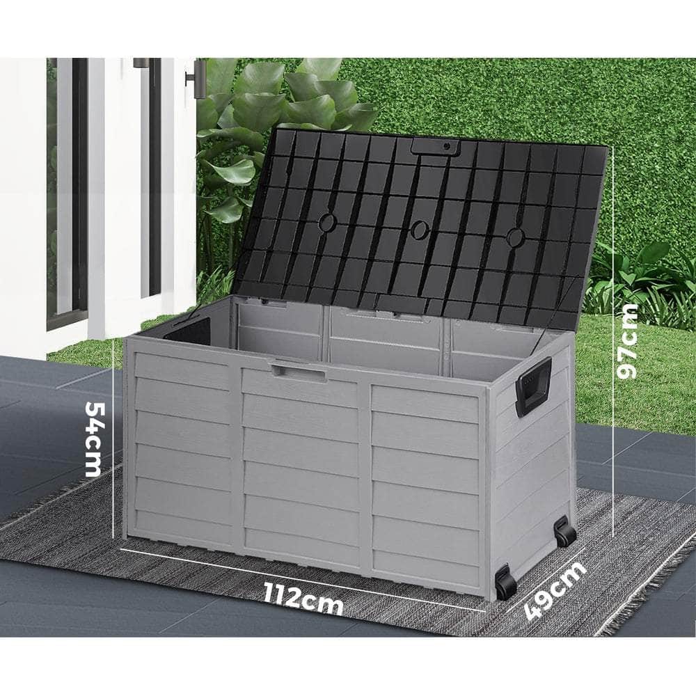 Outdoor Storage Box Cabinet Container Garden Chest Deck Tool Lockable 290L
