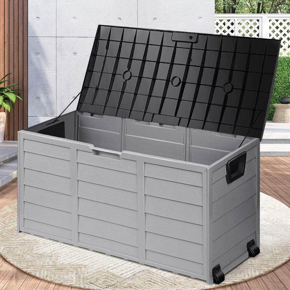 Outdoor Storage Box Cabinet Container Garden Chest Deck Tool Lockable 290L