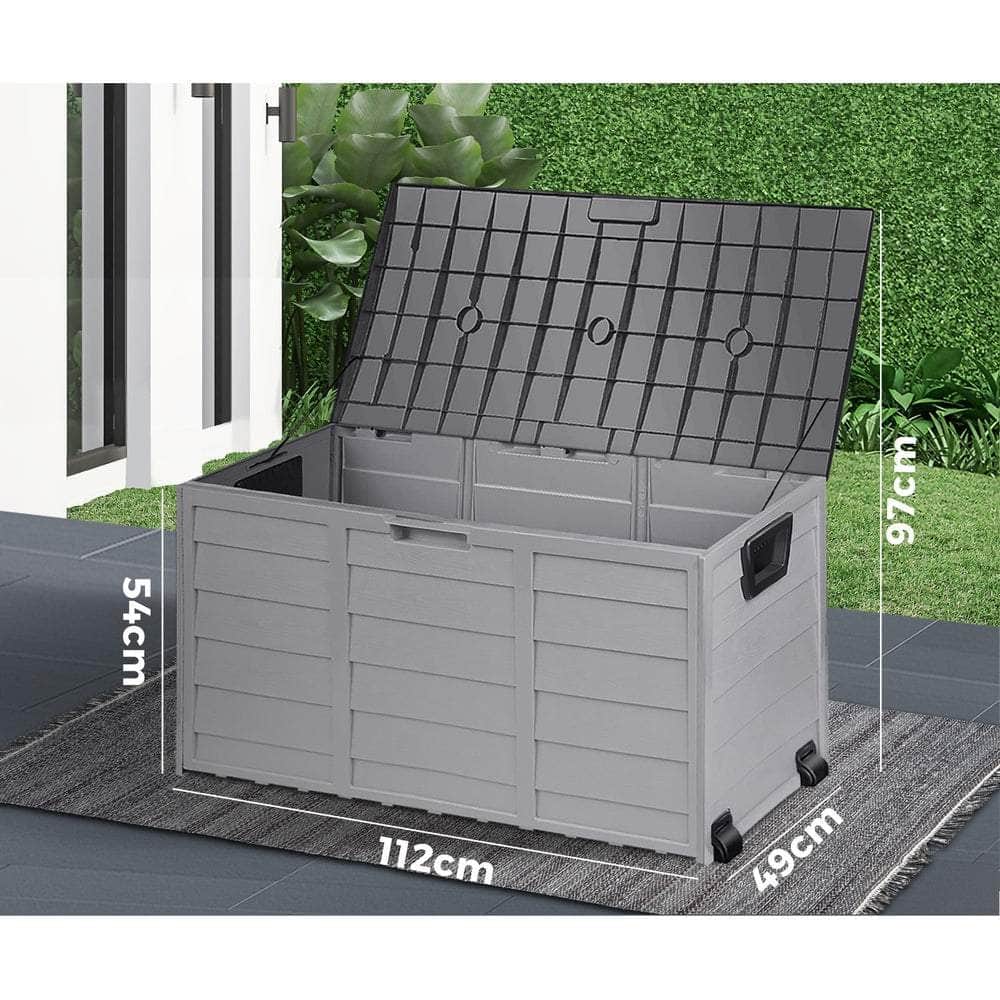 Outdoor Storage Box Cabinet Container Garden Chest Deck Tool Lockable 290L