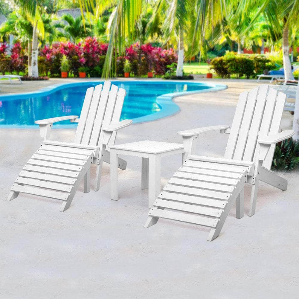 Outdoor Sun Lounge Beach Chairs Table Setting Wooden Patio Chair, Outdoor Sofas & Lounge Sets