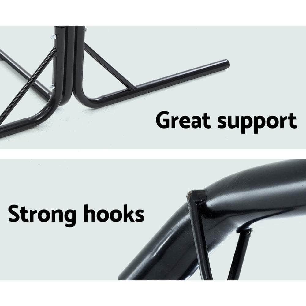 Outdoor Swing Hammock Chair with Stand Frame 2 Seater Bench Furniture