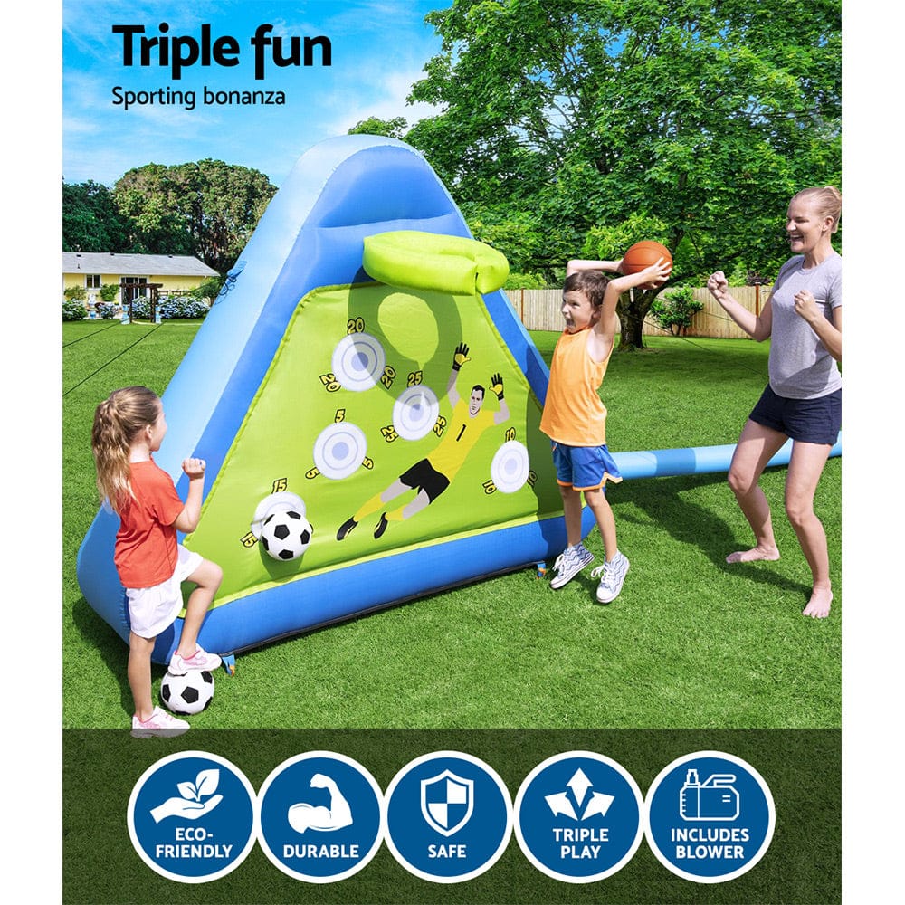 Kids Inflatable Soccer Basketball Outdoor Play Board - Outdoor Play Equipment