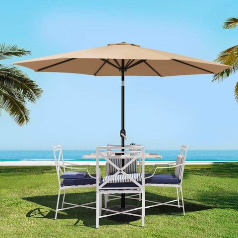 Outdoor Umbrella 3M Umbrellas Beach Garden Tilt Sun Patio Deck Pole Uv