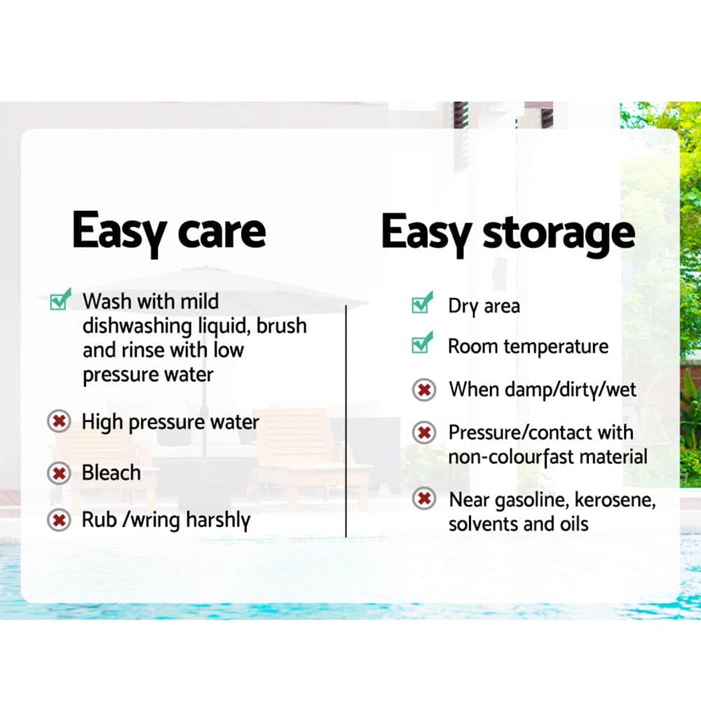 Outdoor Umbrella 3M Umbrellas Garden Beach Tilt Sun Patio Deck Shelter