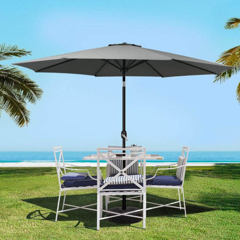 Outdoor Umbrella 3M Umbrellas Garden Beach Tilt Sun Patio Deck Shelter