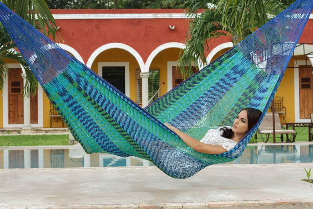 Outdoor Undercover Cotton Hammock Family Size Caribe