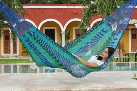 Outdoor Undercover Cotton Hammock Family Size Caribe