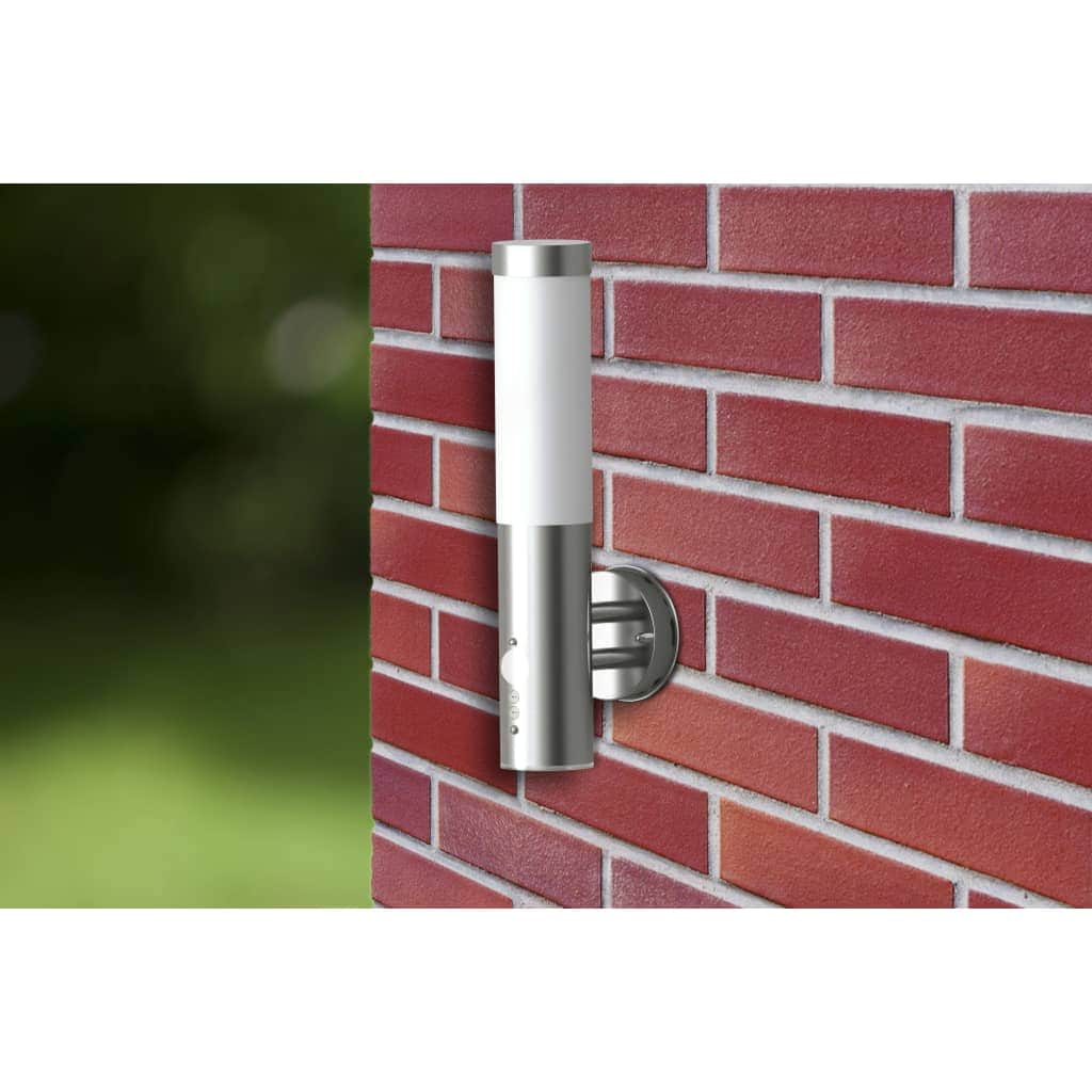 Outdoor Wall Lamp with Motion Detector Stainless Steel