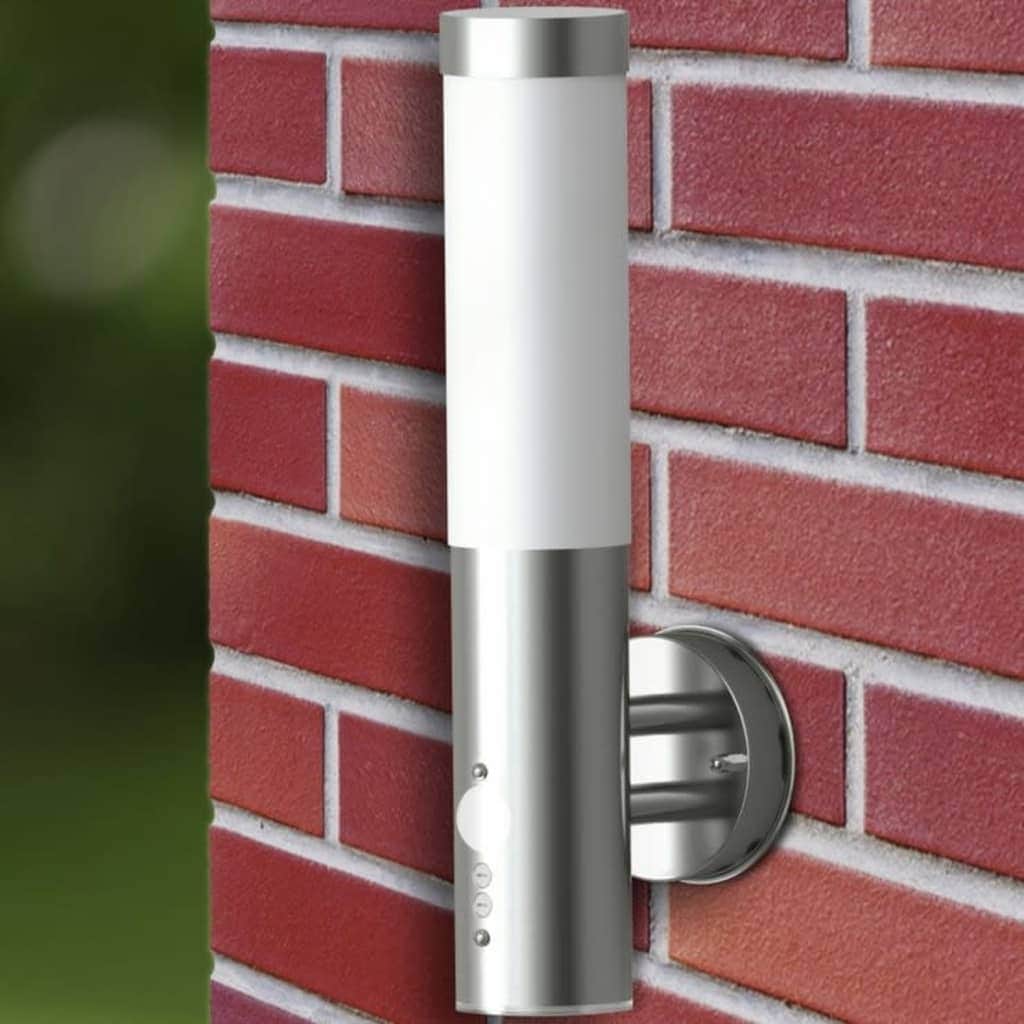 Outdoor Wall Lamp with Motion Detector Stainless Steel - Simple deals