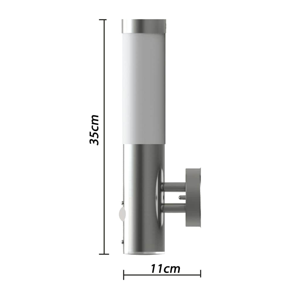 Outdoor Wall Lamp with Motion Detector Stainless Steel - Simple deals