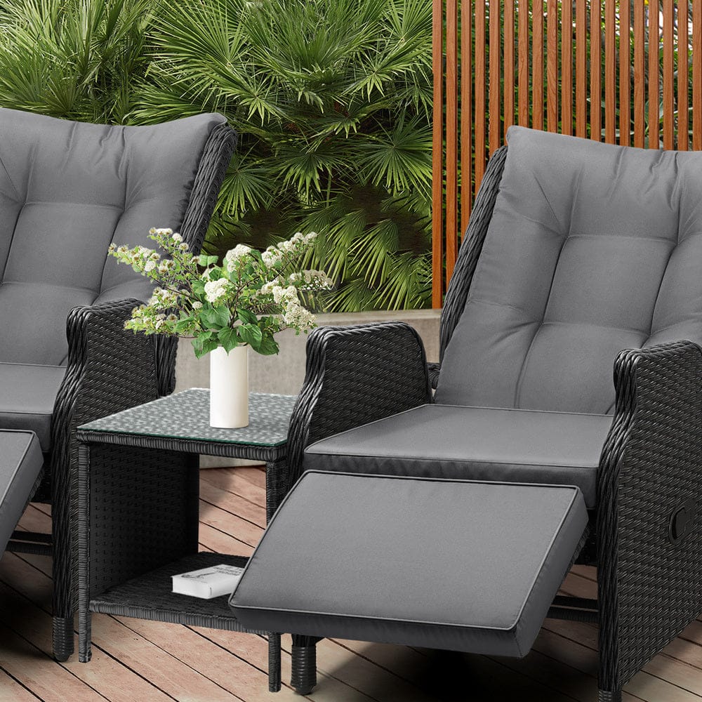 Outoodr Recliner Chair & Table Sun Lounge Outdoor Furniture Patio Setting, Outdoor Recliner - photo 12