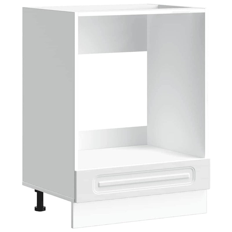 White colour - Oven Cabinet Kalmar White Engineered Wood