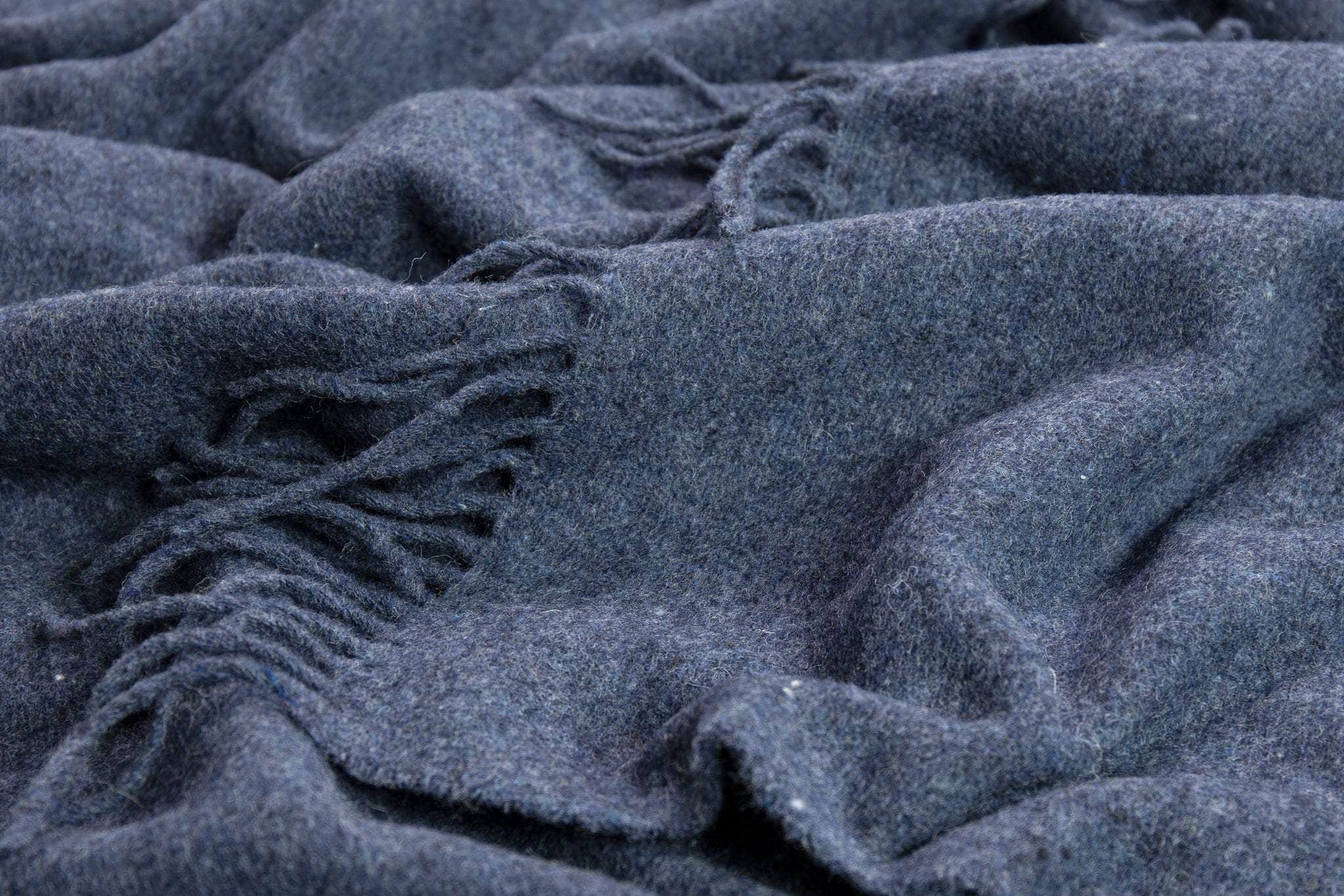 Oxford Throw - Merino Wool Blend - Blush/Ivory/Navy