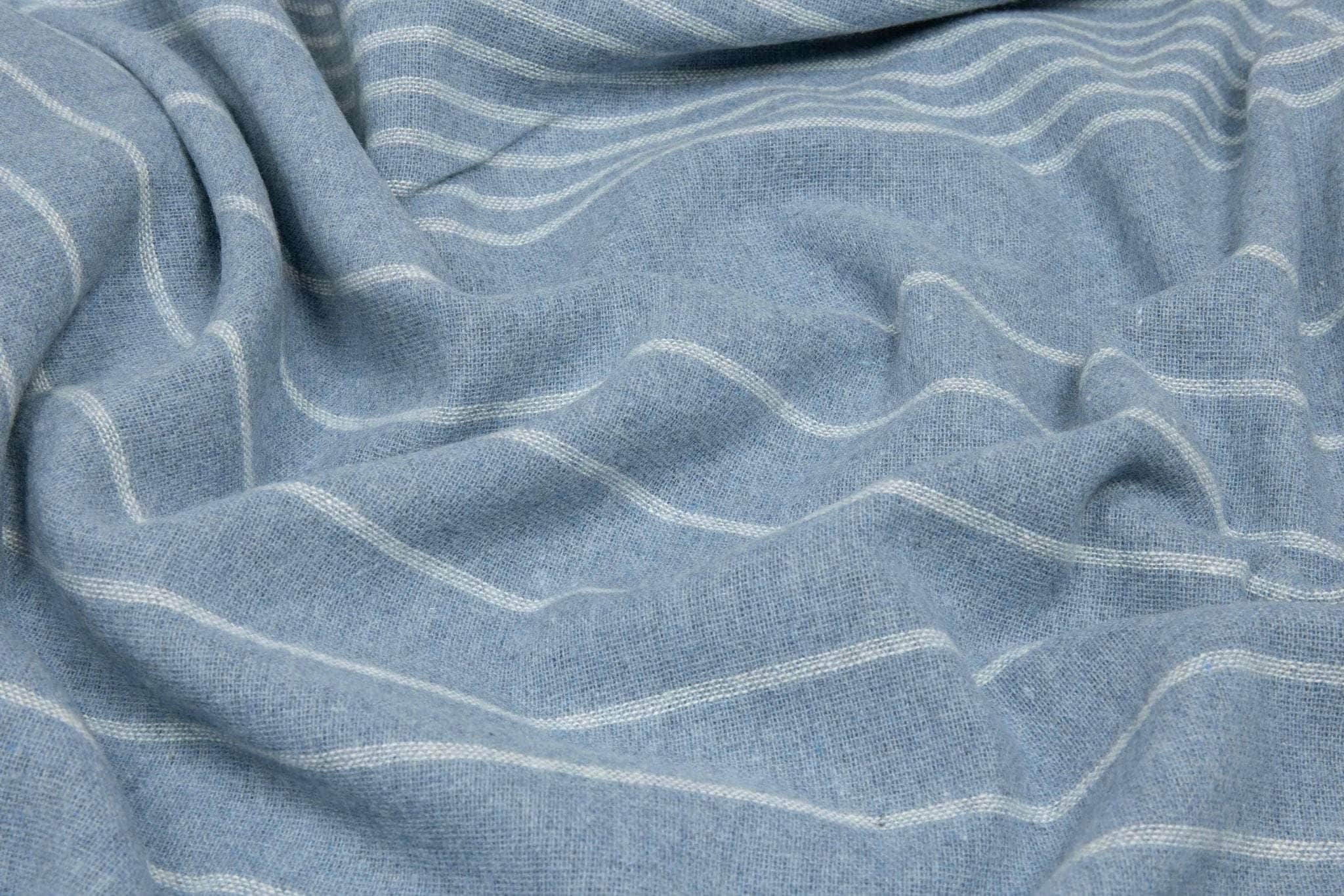 Paddington Throw - Fine Wool Blend - Olive/Peach/Plum/Camel