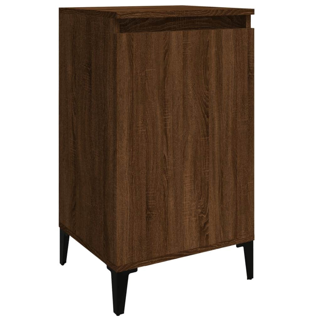 Pair of Tranquil Nights: White Engineered Wood Bedside Cabinets (Set of 2)