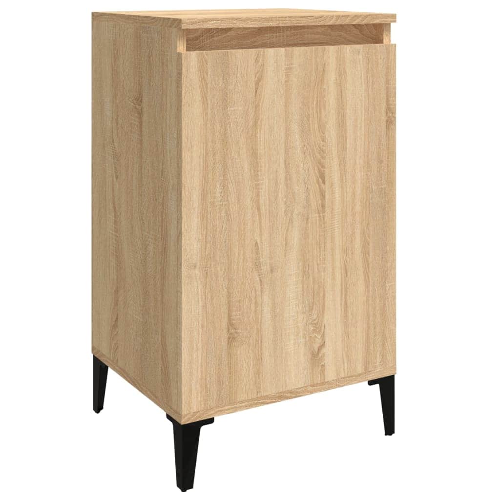 Pair of Tranquil Nights: White Engineered Wood Bedside Cabinets (Set of 2)