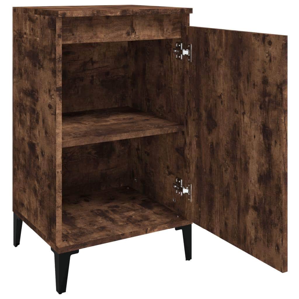 Pair of Tranquil Nights: White Engineered Wood Bedside Cabinets (Set of 2)