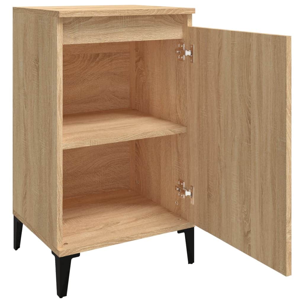 Pair of Tranquil Nights: White Engineered Wood Bedside Cabinets (Set of 2)