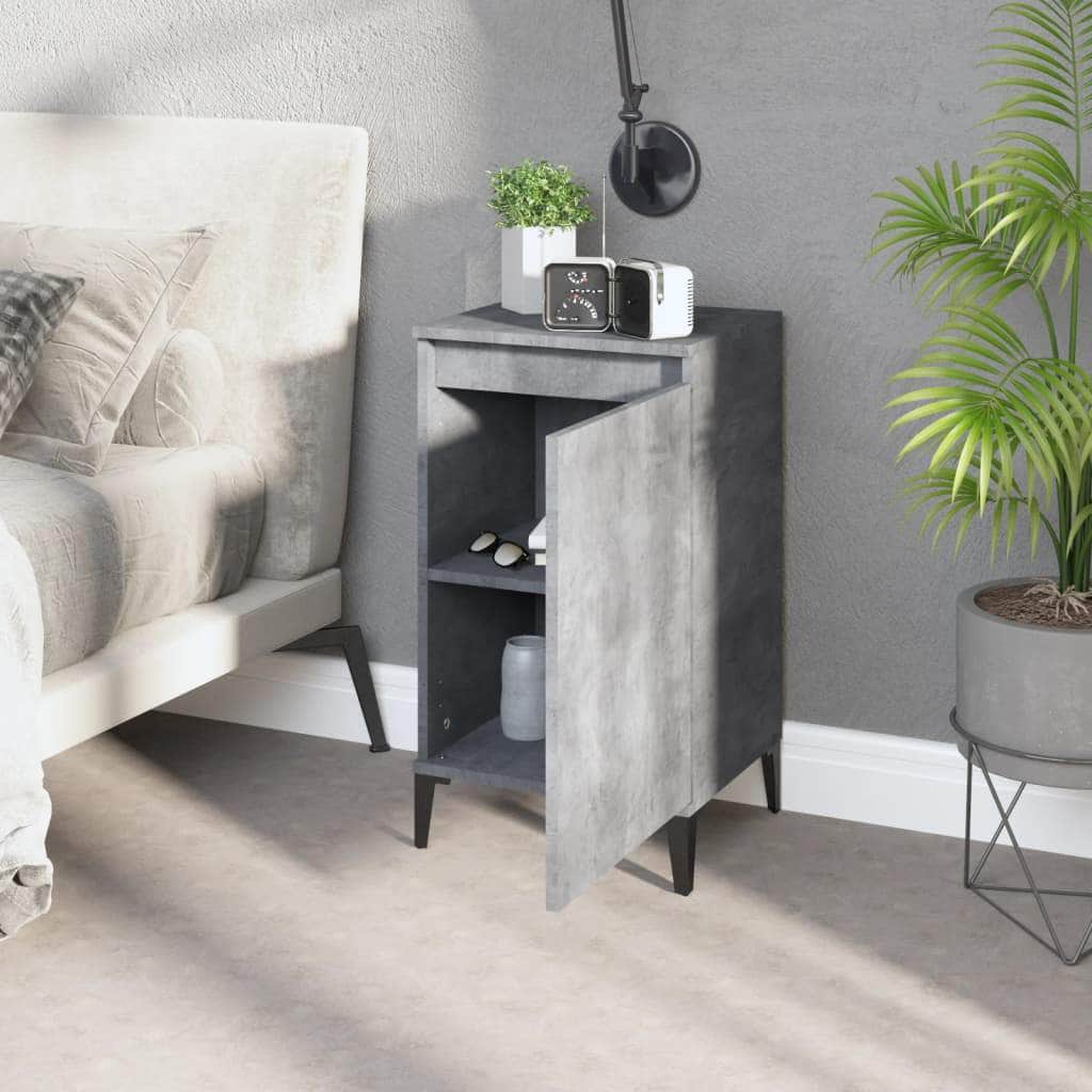 Pair of Tranquil Nights: White Engineered Wood Bedside Cabinets (Set of 2)