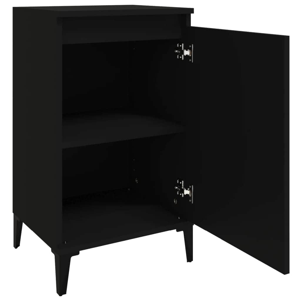 Pair of Tranquil Nights: White Engineered Wood Bedside Cabinets (Set of 2)
