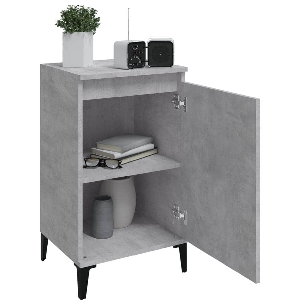 Pair of Tranquil Nights: White Engineered Wood Bedside Cabinets (Set of 2)