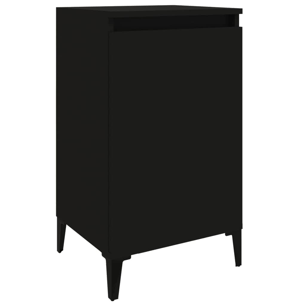 Pair of Tranquil Nights: White Engineered Wood Bedside Cabinets (Set of 2)
