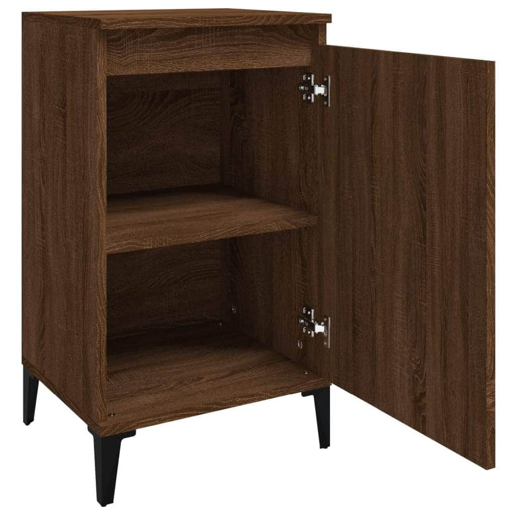 Pair of Tranquil Nights: White Engineered Wood Bedside Cabinets (Set of 2)