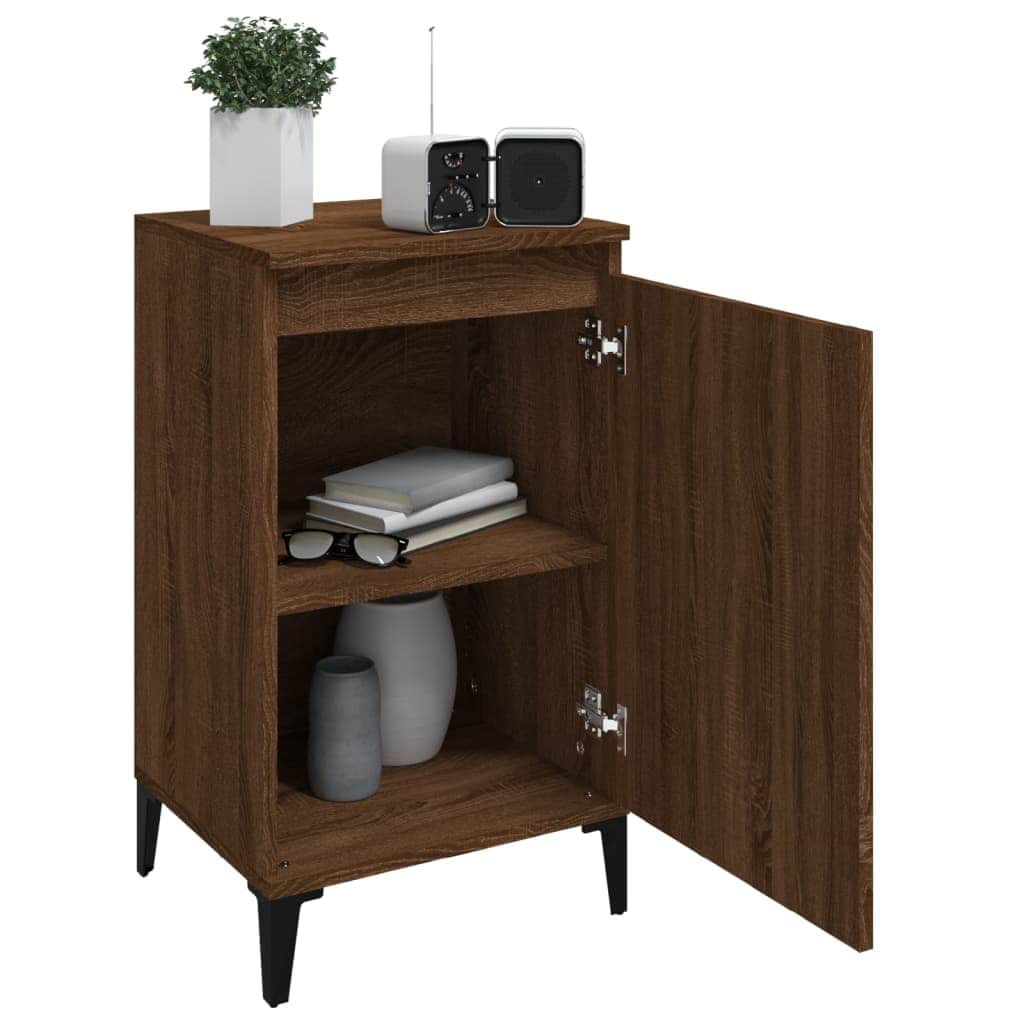 Pair of Tranquil Nights: White Engineered Wood Bedside Cabinets (Set of 2)