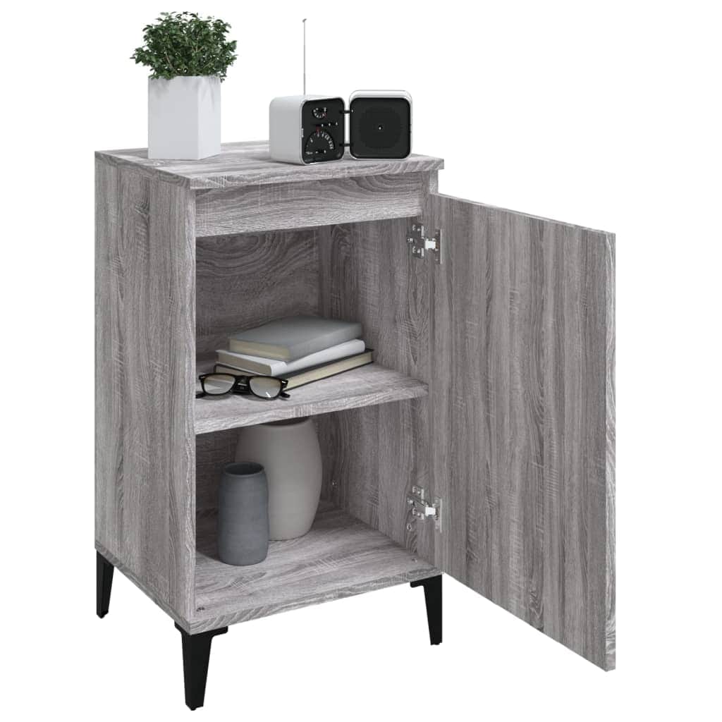 Pair of Tranquil Nights: White Engineered Wood Bedside Cabinets (Set of 2)