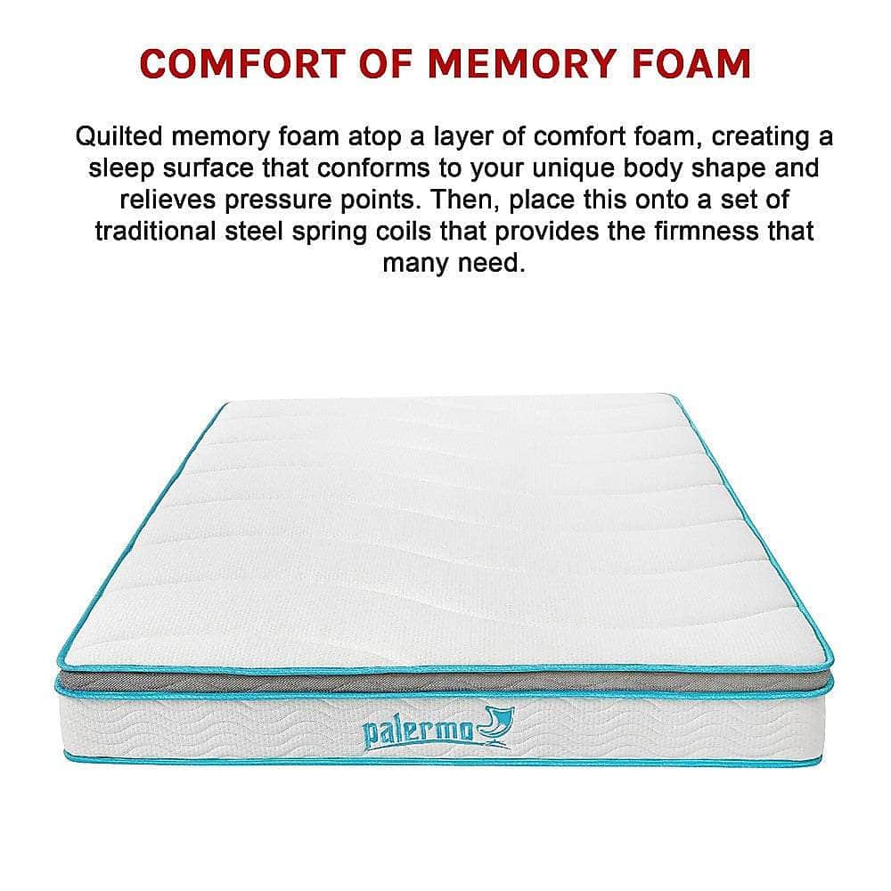 Palermo Double 20Cm Memory Foam And Innerspring Hybrid Mattress