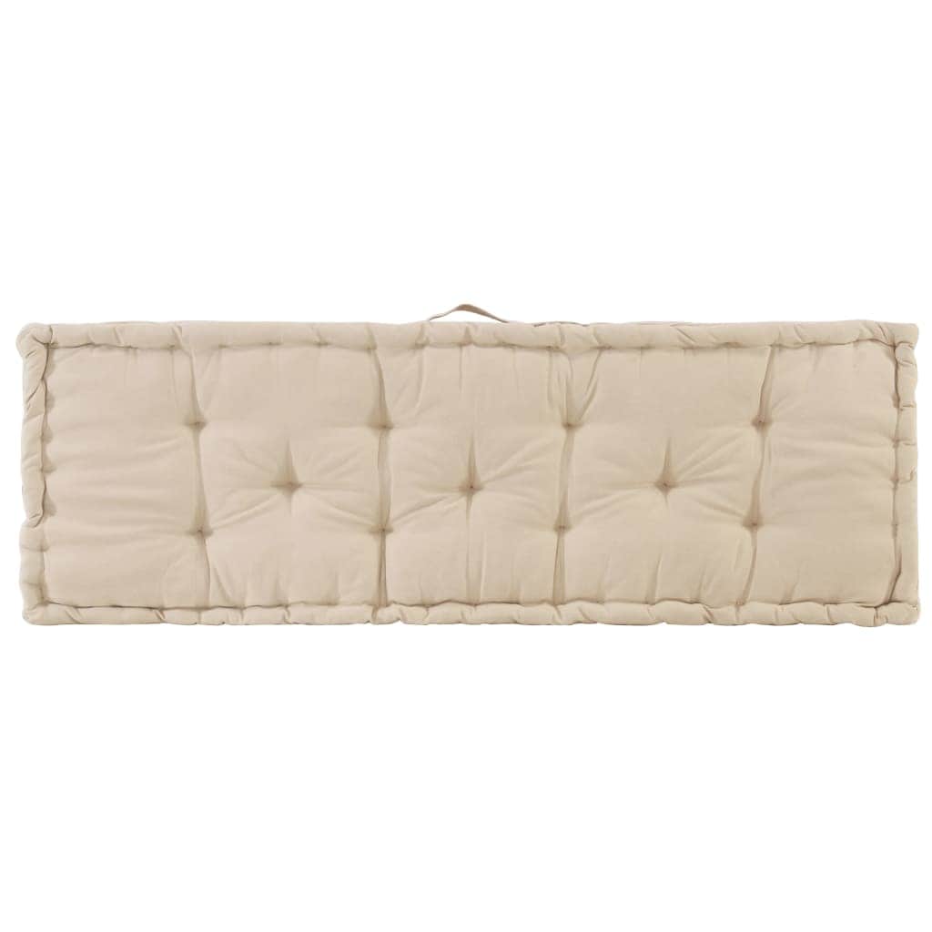 Pallet Floor Cushion Cotton Grey - Grey colour